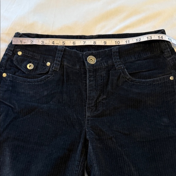 Suko Jeans Cords Elegant Black Corduroy Jeans Flare Pants Stretchy Women’s Sz 7 - Picture 11 of 14